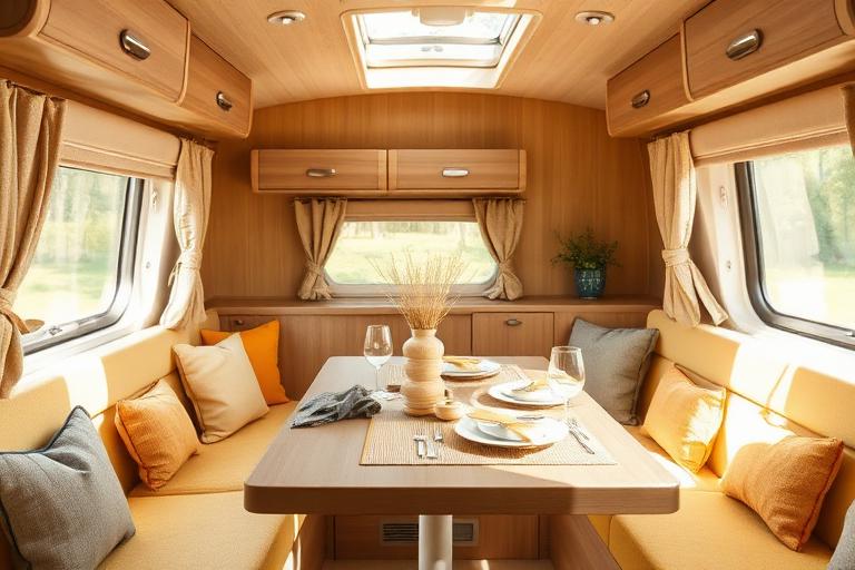 Esstisch im Wohnmobil / Caravan